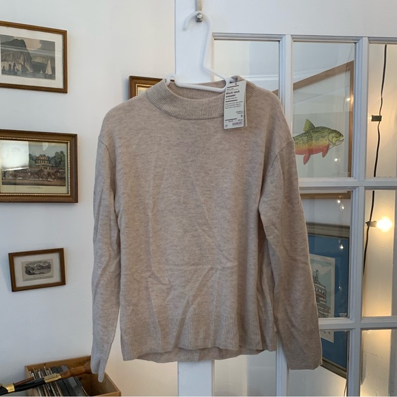NWT Muji Mock Neck Yak Wool Sweater - Size S - Picture 2 of 11